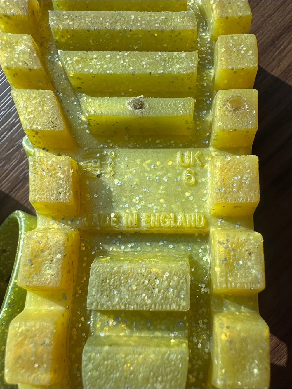 Sophia Webster Mini Glitter Yellow Jelly Sandals with Fruit Charms Size 6